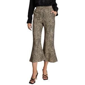Malene Birger Snakeskin Jacquard Luxe Mafaldana Trousers Pants IT 38 / US 2 NEW